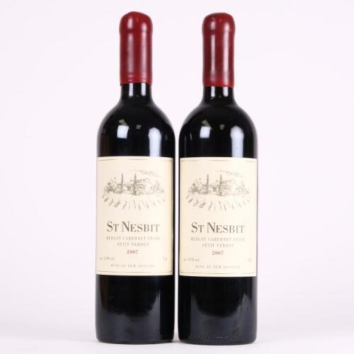 (2) 2007 St Nesbit Merlot/Franc/Petit Verdot, Karaka