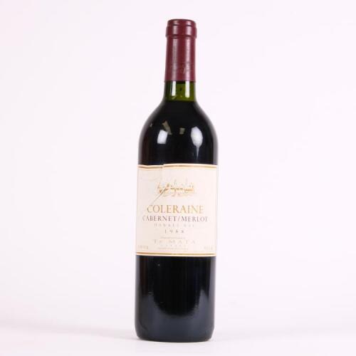 (1) 1988 Te Mata Estate Coleraine, Hawkes Bay