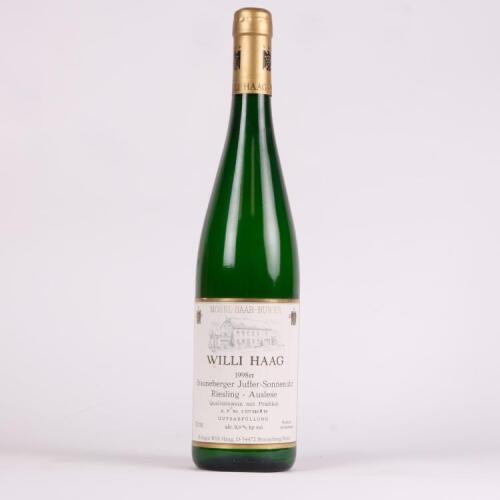 (1) 1998 Weingut Willi Haag Sonnenuhr Brauneberger Juffer-Sonnenuhr Auslese Nr. 7, Mosel Saar Ruwer
