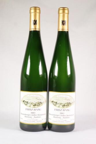 (2) 2002 Fritz Haag Brauneberger Juffer-Sonnenuhr Riesling Auslese, Mosel Saar Ruwer