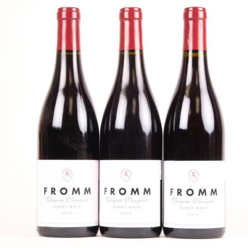 (3) 2014 Fromm Clayvin Pinot Noir, Marlborough