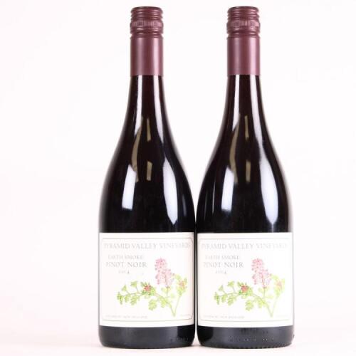 (2) 2014 Pyramid Valley Vineyards Earth Smoke Pinot Noir, Waikari