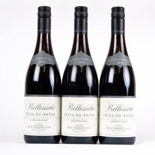 (3) 2010 Chapoutier Belle Ruche Cotes du Rhone
