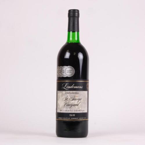 (1) 1982 Lindemans St George Cabernet Sauvignon, Coonawarra SA