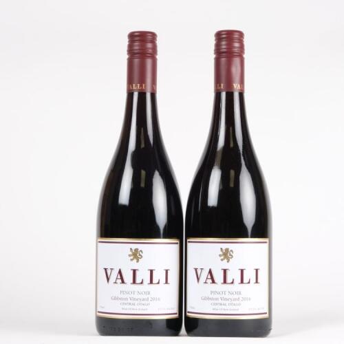 (2) 2016 Valli Pinot Noir, Gibbston