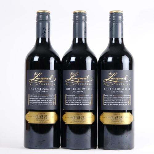 (3) 2015 Langmeil The Freedom 1843 Shiraz, Barossa SA
