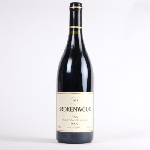 (1) 1998 Brokenwood HBA Shiraz, Hunter NSW/McLaren Vale SA