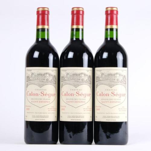 (3) 1995 Chateau Calon Segur 3eme Cru Classe, St Estephe