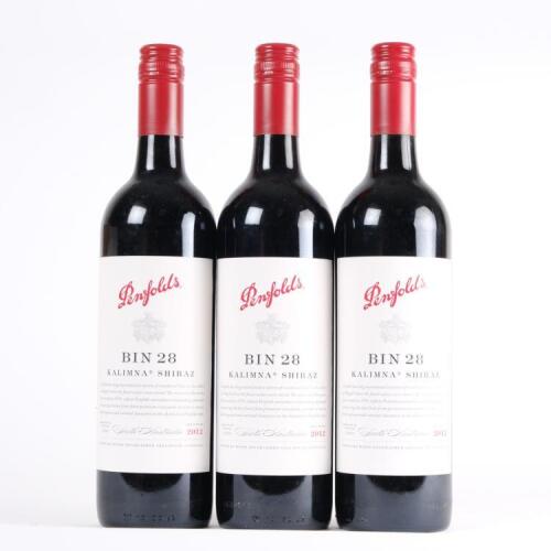 (3) 2012 Penfolds Bin 28 Kalimna Shiraz, South Australia
