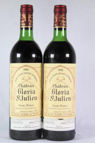 (2) 1982 Chateau Gloria, St Julien *