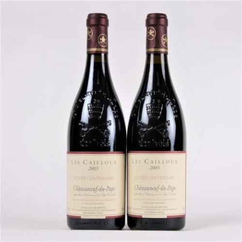 (2) 2003 Lucien et Andre Brunel les Cailloux Cuvee Centenaire Chateauneuf du Pape