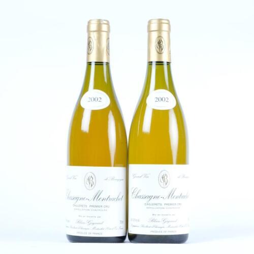 (2) 2002 Domaine Blain-Gagnard Chassagne Montrachet Caillerets 1er Cru, Cote de Beaune