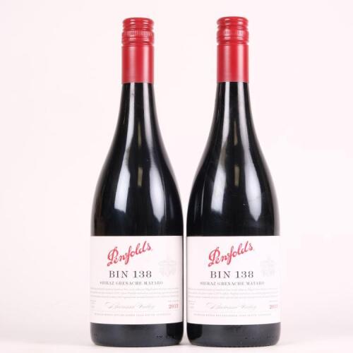(2) 2013 Penfolds Bin 138 GSM Grenache/Shiraz/Mourvedre, Barossa SA