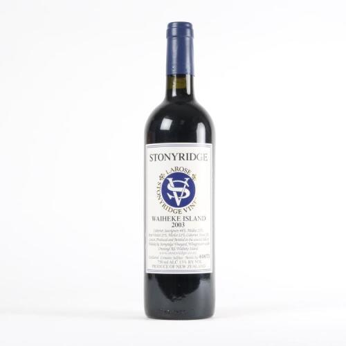 (1) 2003 Stonyridge Vineyard Larose, Waiheke