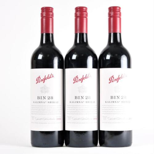 (3) 2012 Penfolds Bin 28 Kalimna Shiraz, South Australia