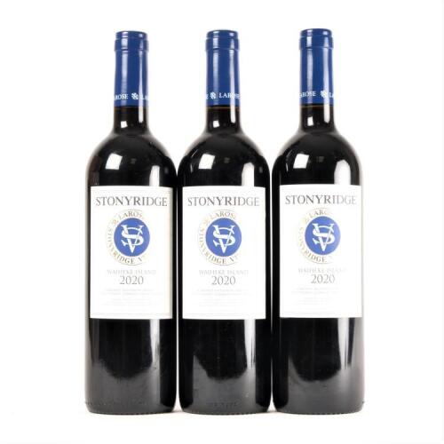 (3) 2020 Stonyridge Vineyard Larose, Waiheke