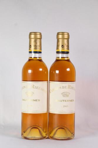 (2) 2005 Carmes de Rieussec 375ml