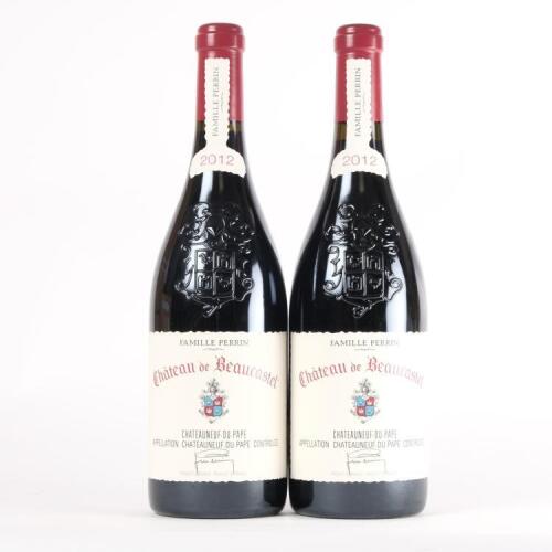 (2) 2012 Chateau de Beaucastel Chateauneuf du Pape