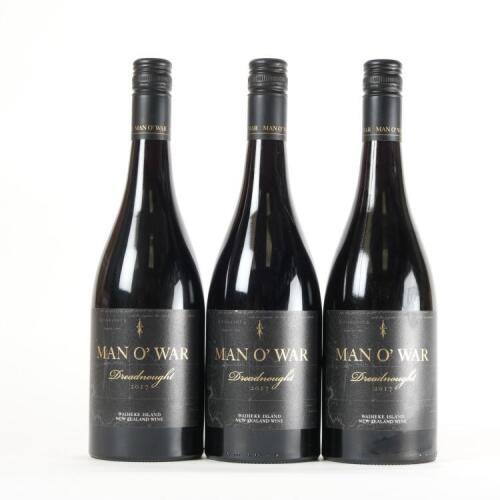 (3) 2017 Man o' War Dreadnought Syrah, Waiheke