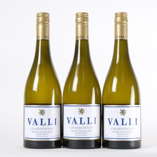 (3) 2018 Valli Chardonnay, Waitaki