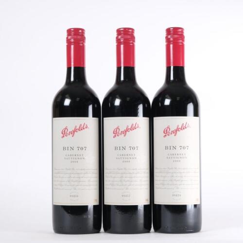 (3) 2008 Penfolds Bin 707 Cabernet Sauvignon, South Australia
