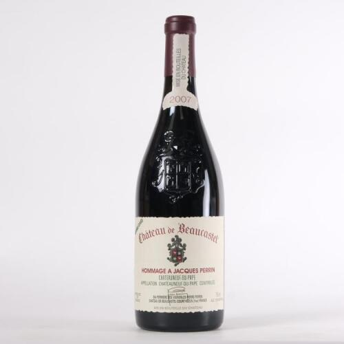(1) 2007 Chateau de Beaucastel Chateauneuf du Pape Hommage &agrave; Jacques Perrin