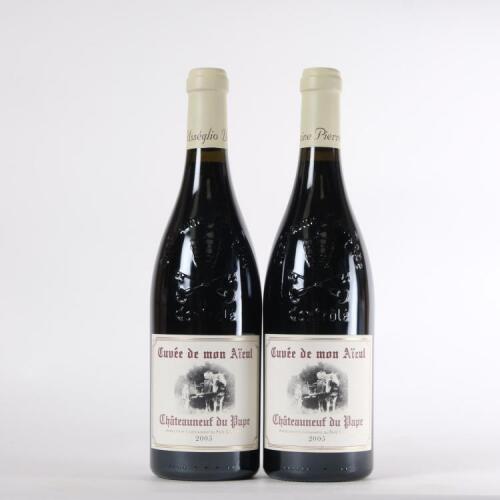 (2) 2005 Domaine Pierre Usseglio & Fils Cuvee de Mon A&iuml;eul Chateauneuf du Pape