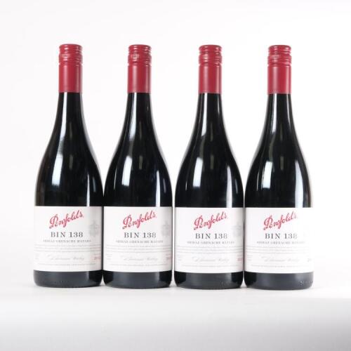 (4) 2013 Penfolds Bin 138 GSM Grenache/Shiraz/Mourvedre, Barossa Valley SA