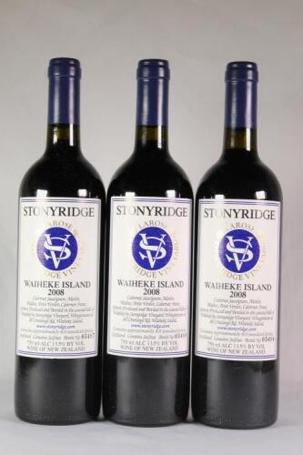 (3) 2008 Stonyridge Larose, Waiheke