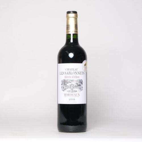 (1) 2016 Chateau Les Sablonnets Cuvee Clelian, Bordeaux
