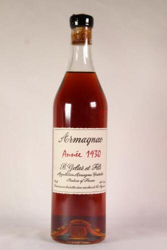 (1) 1930 B. Gelas Armagnac
