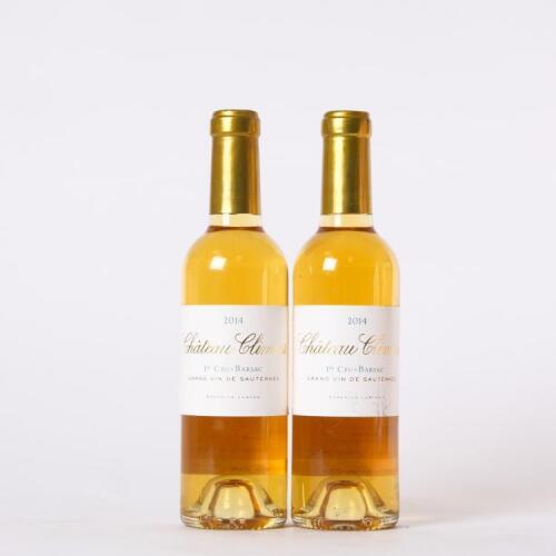 (2) 2014&nbsp;Chateau Climens 375ml