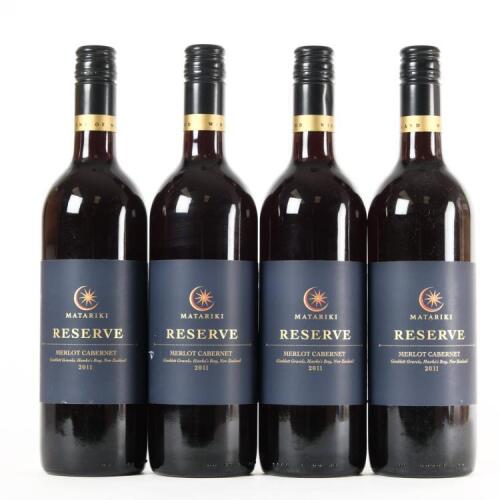 (4) 2011 Matariki Reserve Merlot/Cabernet Sauvignon, Gimblett Gravels