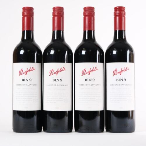 (4) 2012 Penfolds Bin 9 Cabernet Sauvignon, South Australia