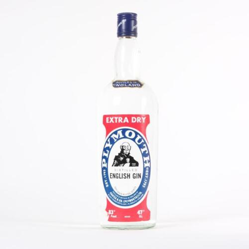 (1) Plymouth Extra Dry English Gin 1000ml 47% GL, England