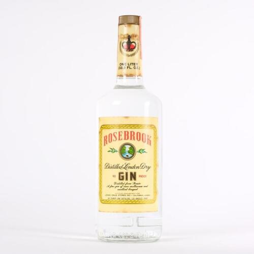 (1) Rosebrook Distilled London Gin1000ml 90 proof, USA