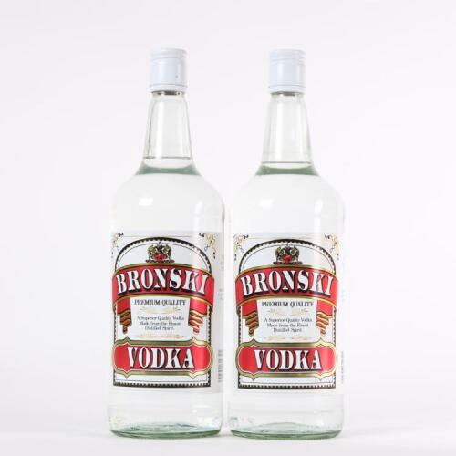 (2) Bronski Vodka 1125ml 37.2% abv, New Zealand
