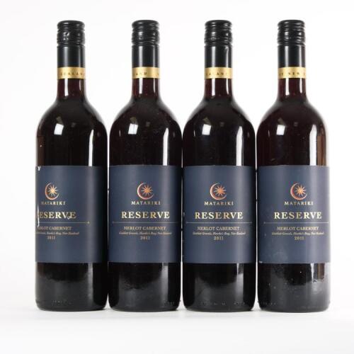 (4) 2011 Matariki Reserve Merlot/Cabernet Sauvignon, Gimblett Gravels