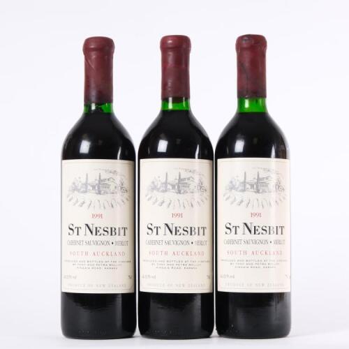 (3) 1991 St Nesbit Cabernet Sauvignon/Merlot, Karaka