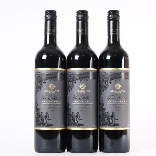(3) 2020 Allegiance The Artisan Reserve Shiraz, Barossa SA