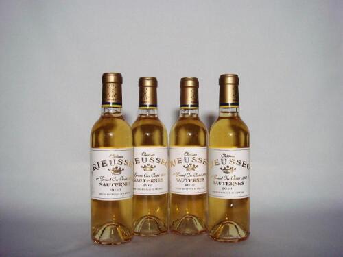 (4) 2010 Chateau Rieussec, Sauternes 375mls
