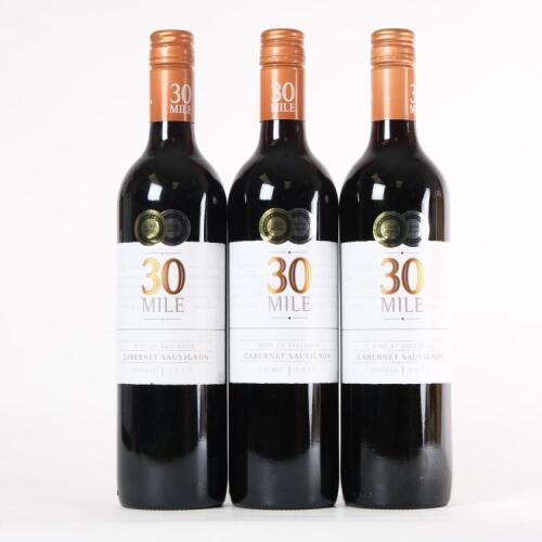 (3) 2019 Quarisa 30 Mile Cabernet Sauvignon, South Eastern Australia