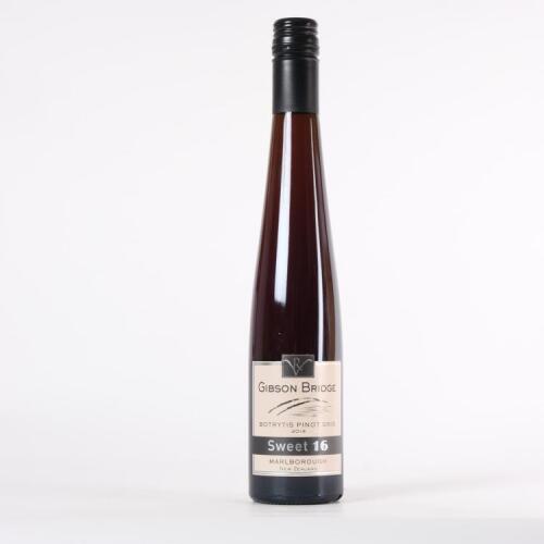 (1) 2014 Gibson Bridge Sweet 16 Botrytis Pinot Gris 375ml, Marlborough