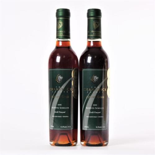 (2) 1995 The Cranswick Estate Autumn Gold Zirilli Vineyard Botrytis Semillon 375ml, Riverina NSW