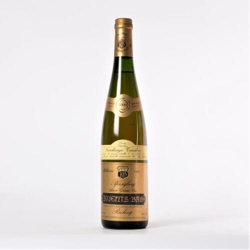 (1) 1990 Kuentz Bas Cuvee Caroline Pfersigberg Grand Cru Vendange Tardive Riesling