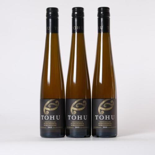(3) 2015 Tohu Late Limited Release Raiha Reserve Noble Riesling 375ml, Marlborough