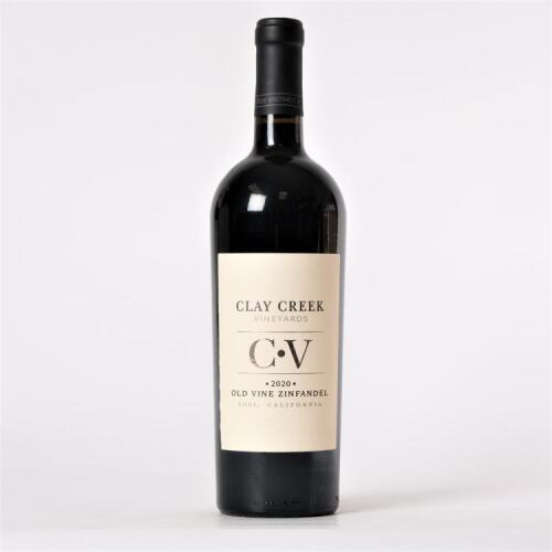 (1) 2020 Clay Creek C.V. Old Vine Zinfandel, Lodi California