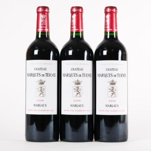 (3) 2009 Chateau Marquis de Terme 4eme Cru Classe, Margaux