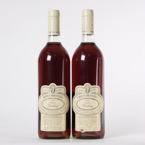 (2) 1995 Brown Brothers Milawa Estate Riesling Auslese, Milawa VIC