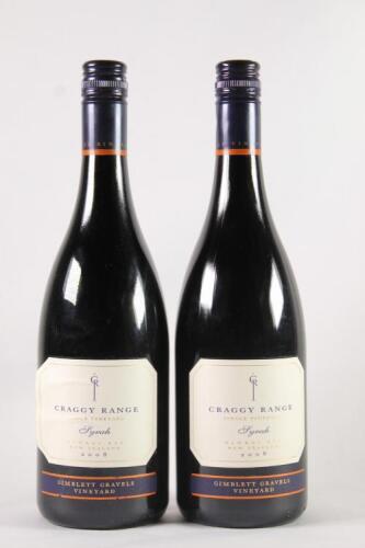 (2) 2008 Craggy Range Single Vineyard Syrah, Gimblett Gravels